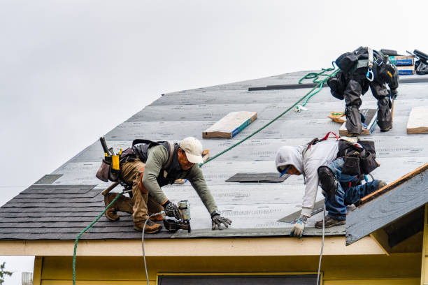Professional Roofing technician working in Troutdale, VA